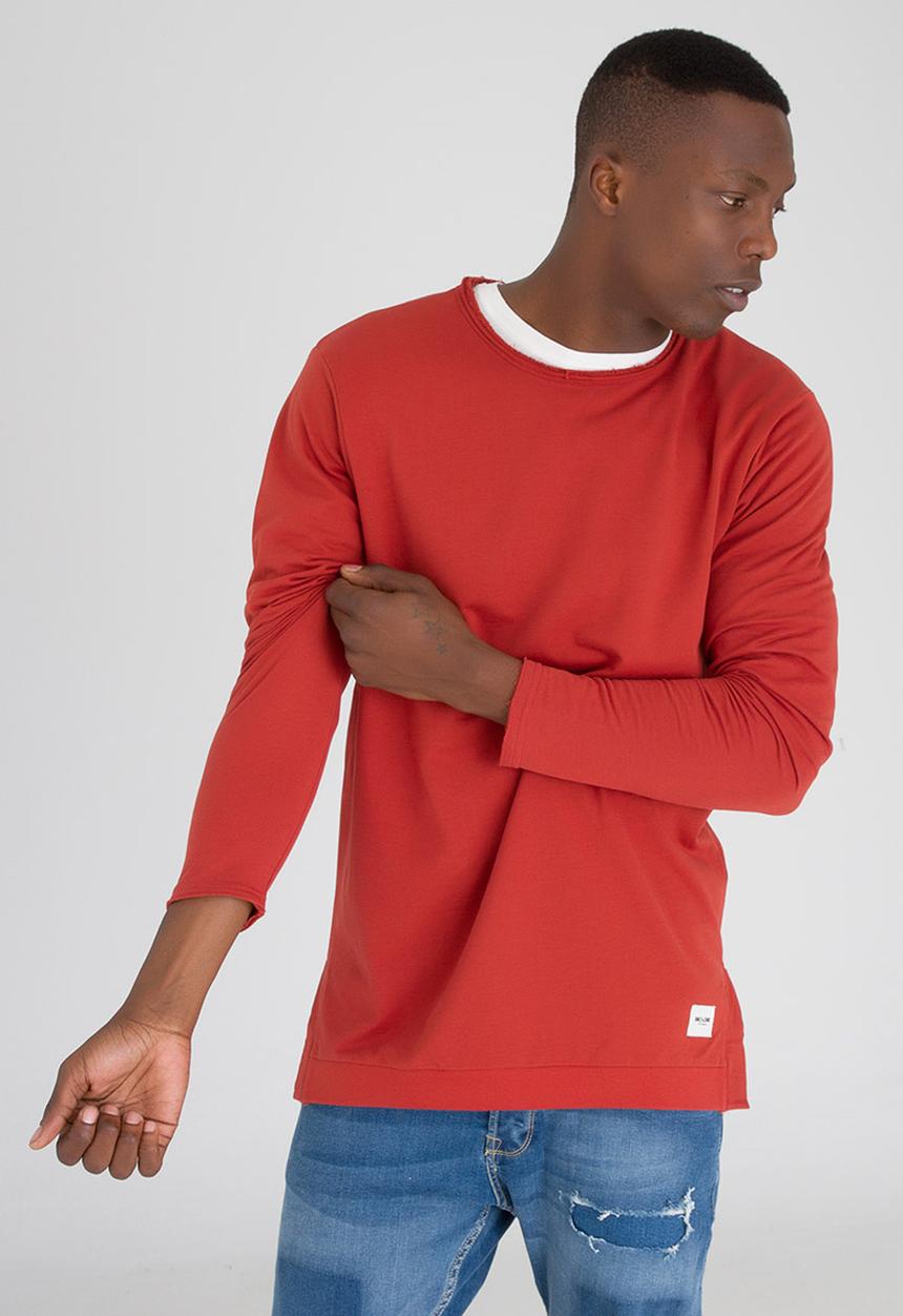 Only & Sons - Gustaf Longline Crew Neck Rust