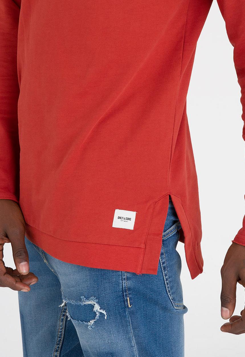 Only & Sons - Gustaf Longline Crew Neck Rust