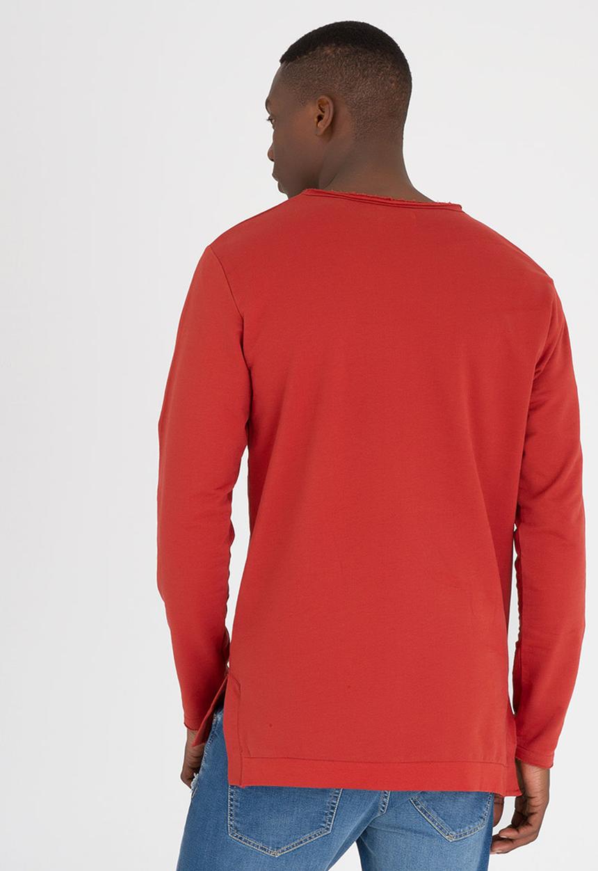 Only & Sons - Gustaf Longline Crew Neck Rust