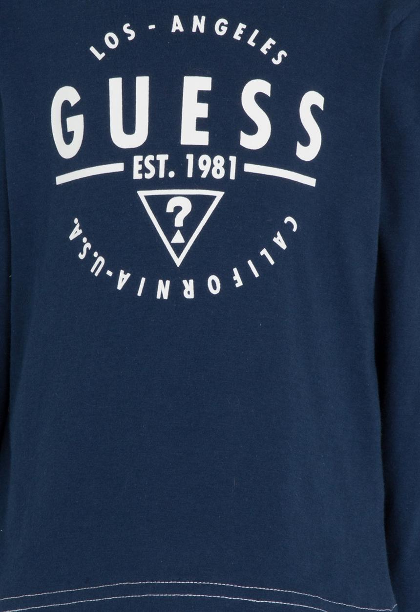 GUESS - L/S Guess Underline Tee Blue