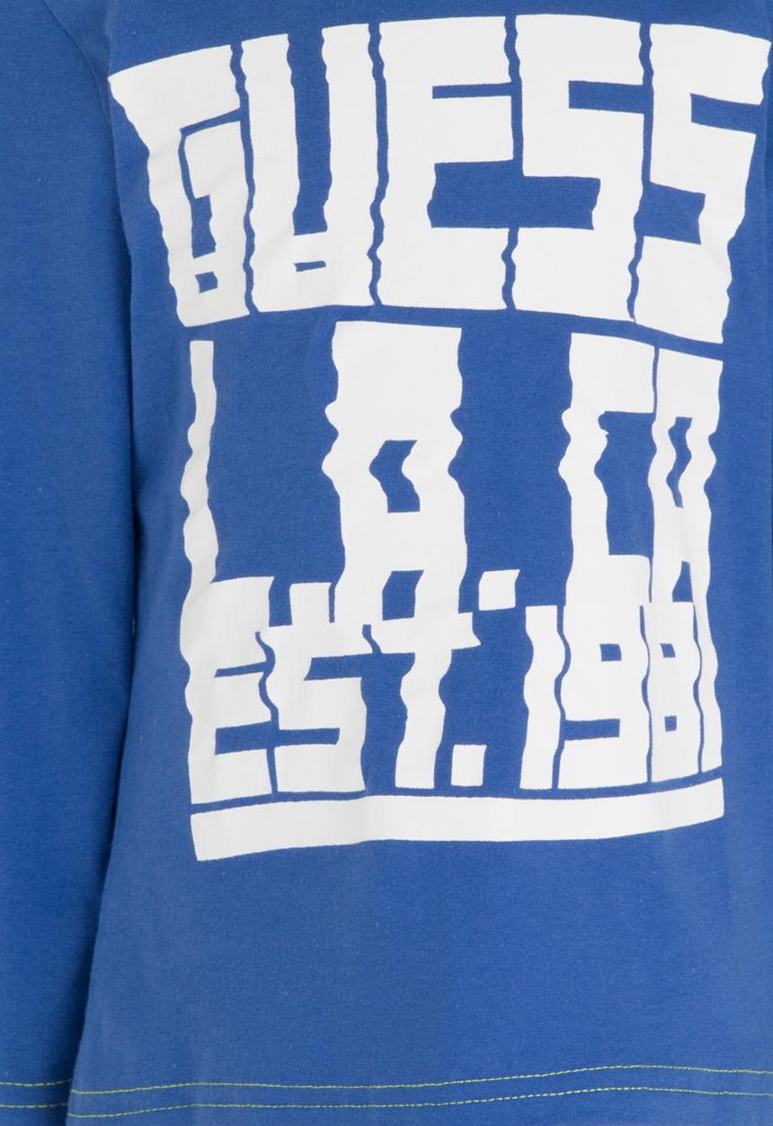GUESS - L/S Guess Glitch Tee Blue