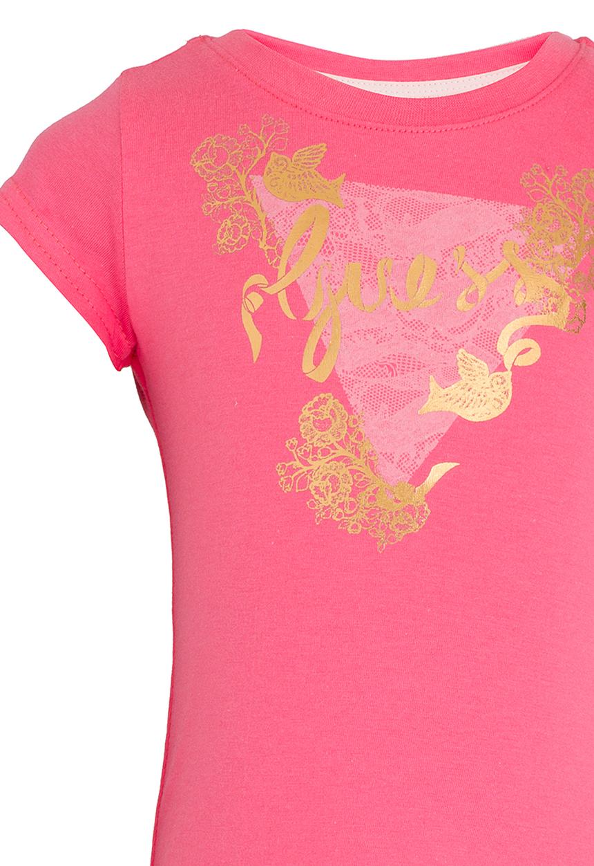GUESS - Ribbon Tri Tee Mid Pink