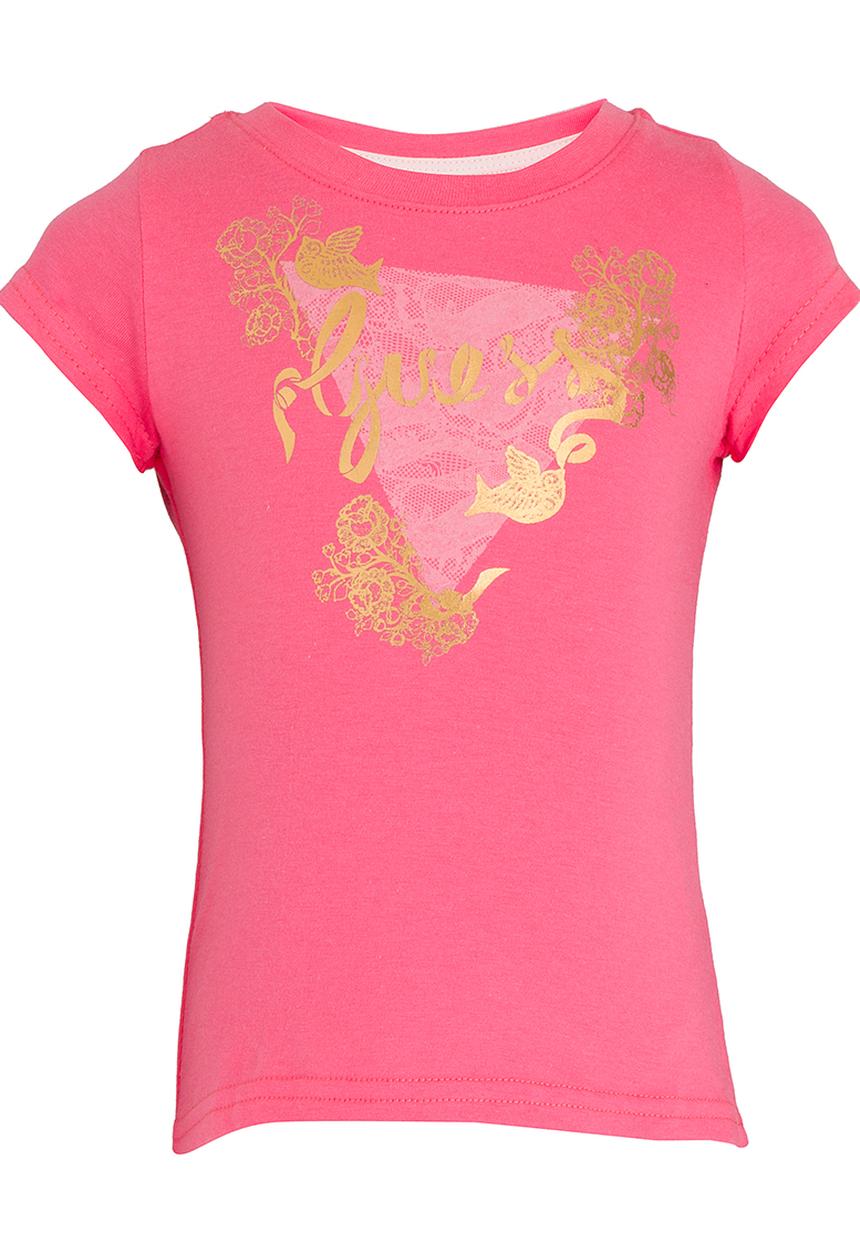 GUESS - Ribbon Tri Tee Mid Pink