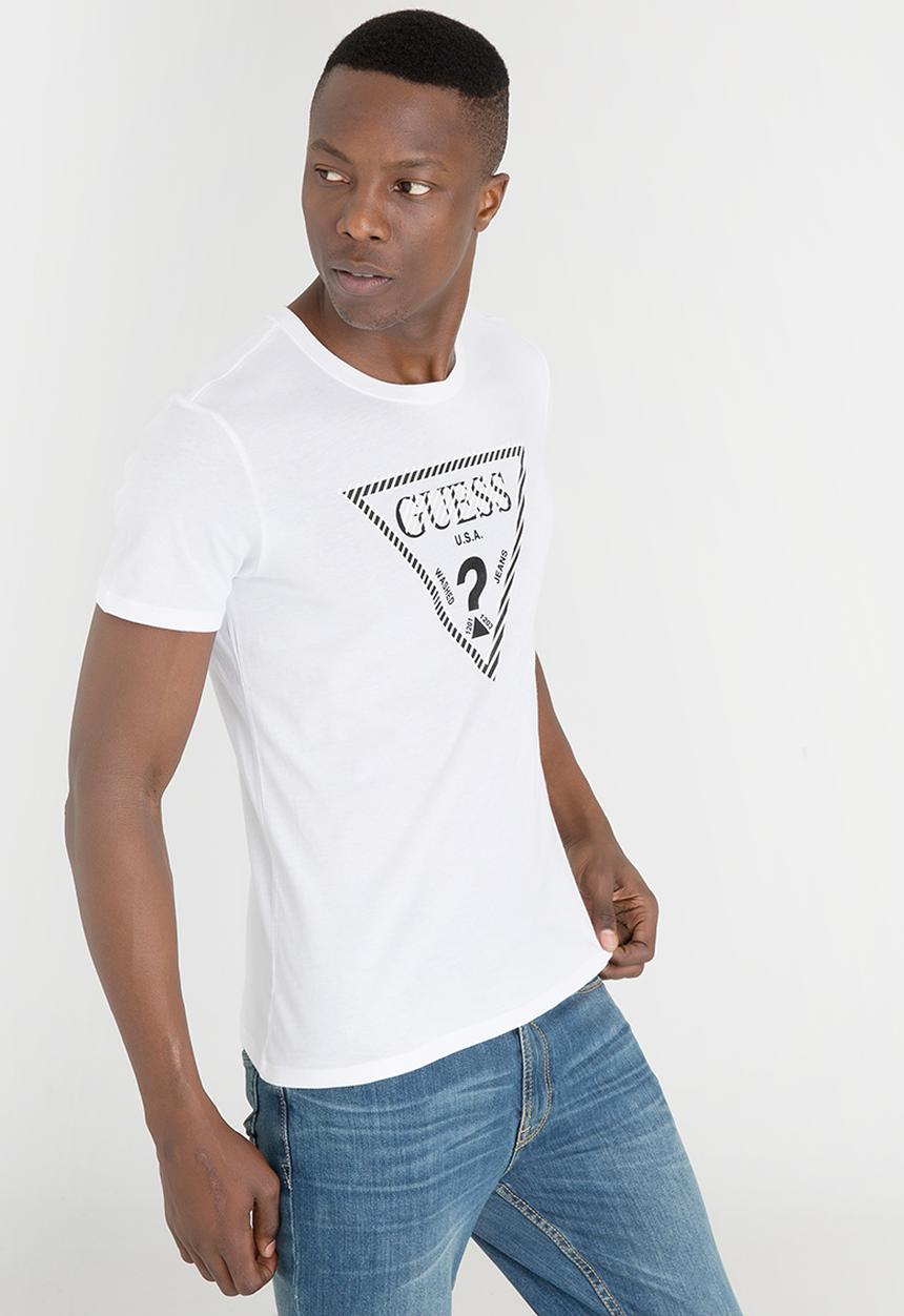 GUESS - Caged Logo Tee White