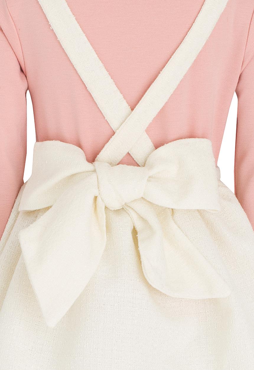 See-Saw - Dungaree Dress & Polar Neck Set Multi-colour