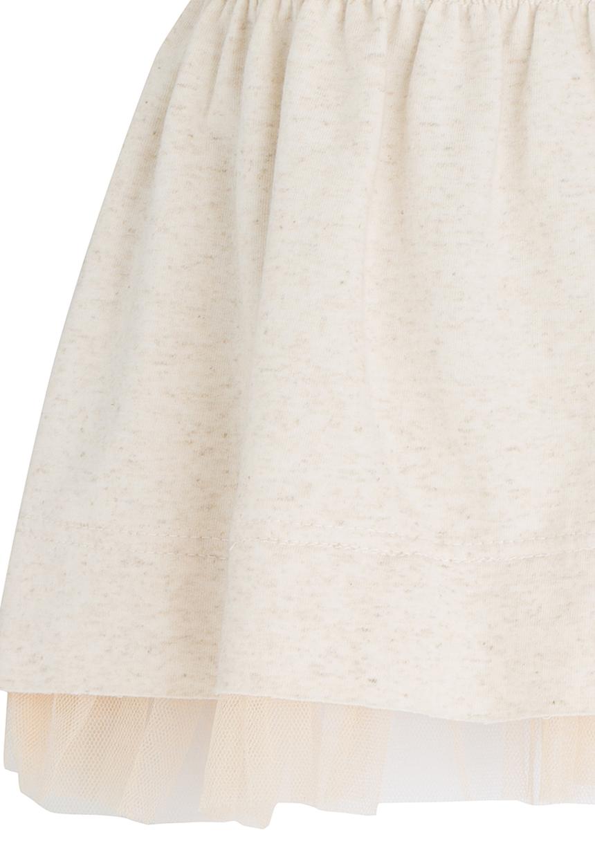See-Saw - Skirt With Mesh Detail Cream