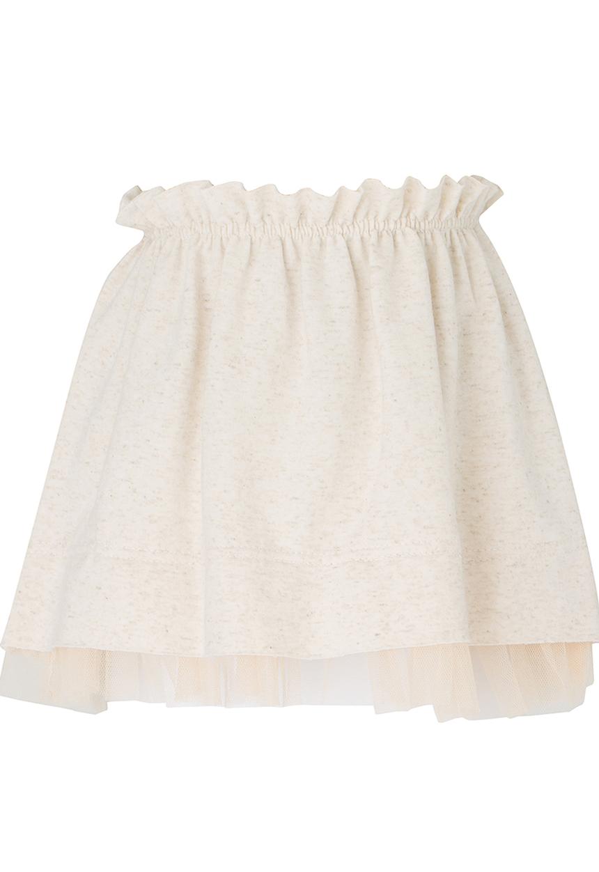 See-Saw - Skirt With Mesh Detail Cream