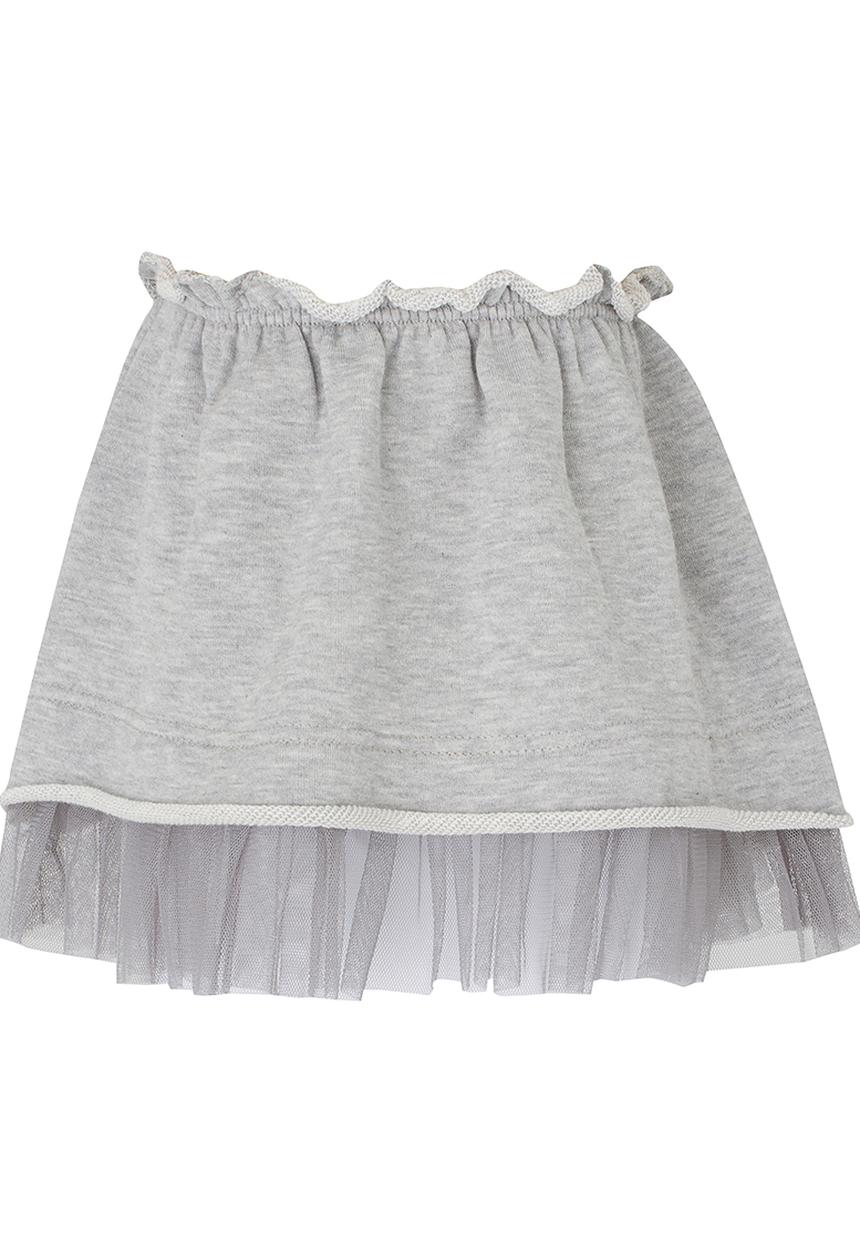 See-Saw - Skirt With Mesh Detail Grey