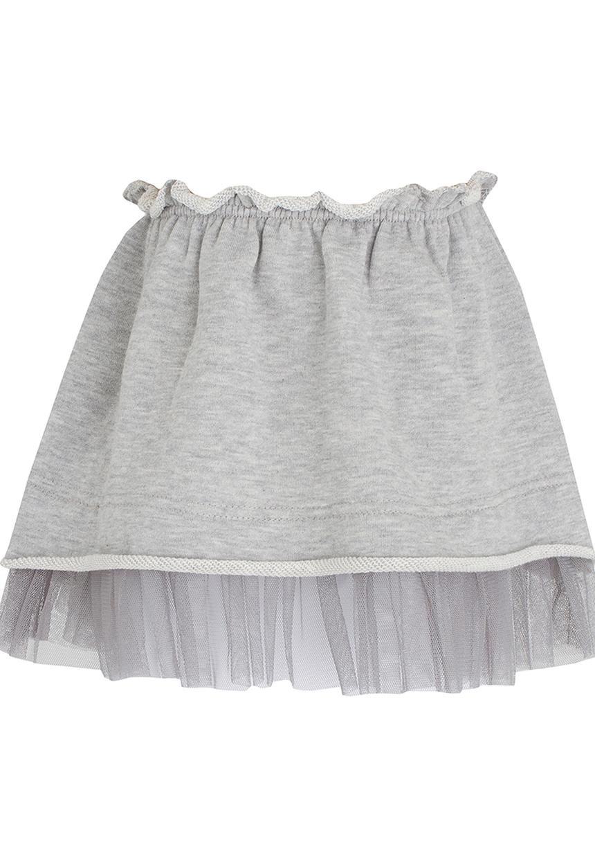 See-Saw - Skirt With Mesh Detail Grey