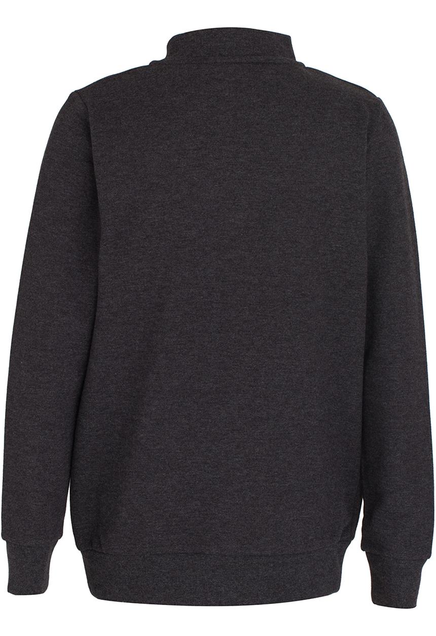 Brave Soul - Zip Through Sweater Charcoal
