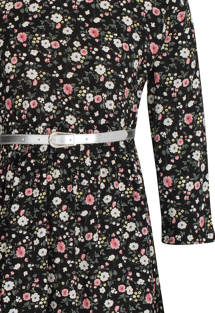 Rebel Republic - Skater Dress With Belt Multi-colour