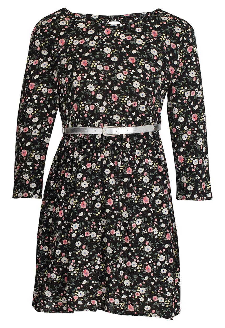 Rebel Republic - Skater Dress With Belt Multi-colour
