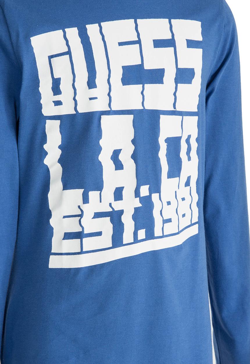 GUESS - L/S Guess Glitch Tee Blue