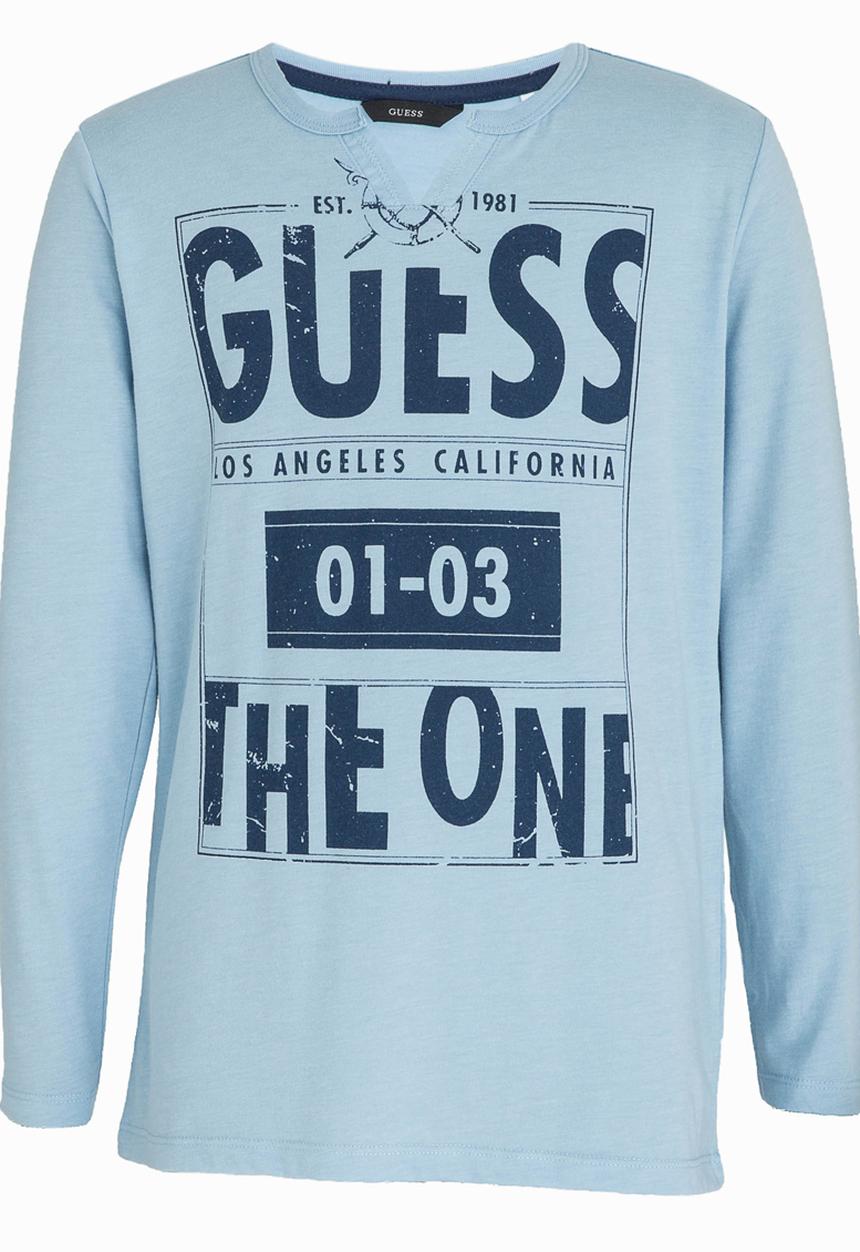 GUESS - L/S The One Tee Pale Blue