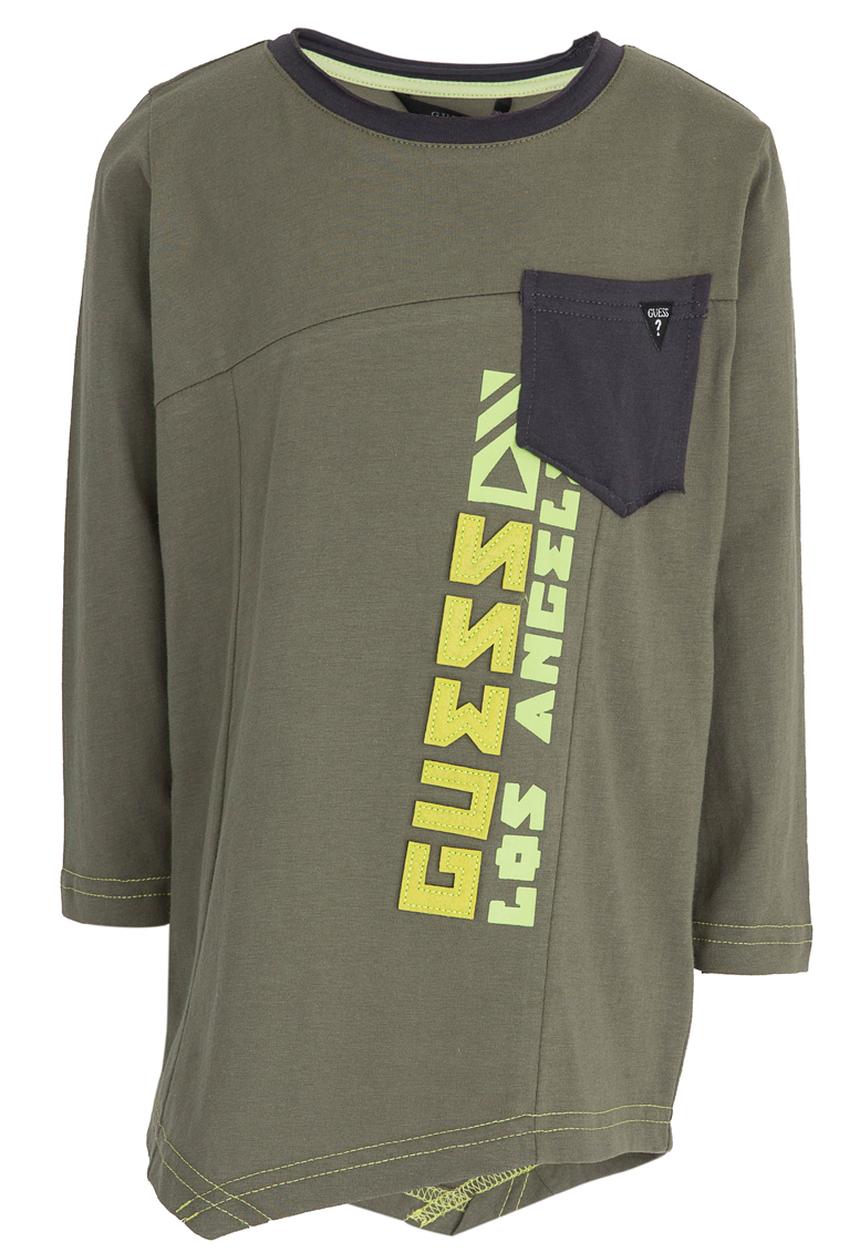 GUESS - L/S Guess Constrast Pocket Tee Khaki Green