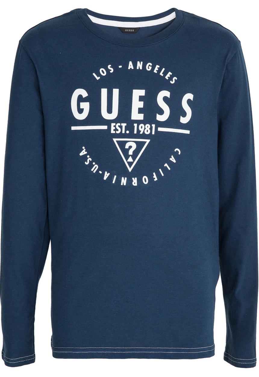 GUESS - L/S Guess Underline Tee Blue
