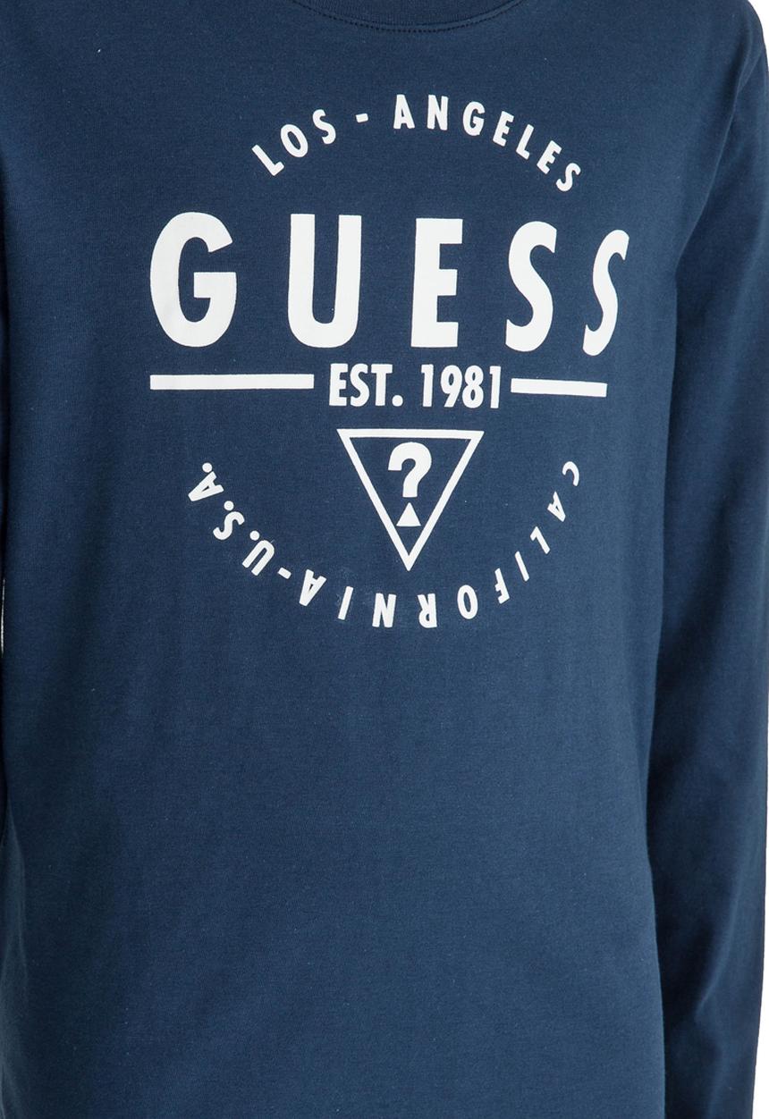 GUESS - L/S Guess Underline Tee Blue
