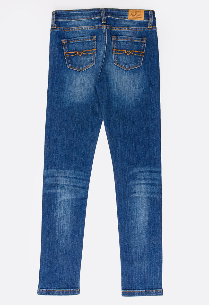 POLO - Chloe Embroidered Skinny Jean Mid Blue