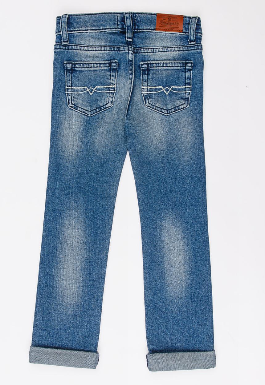 POLO - Liam Distressed Slim Fit Jean Mid Blue