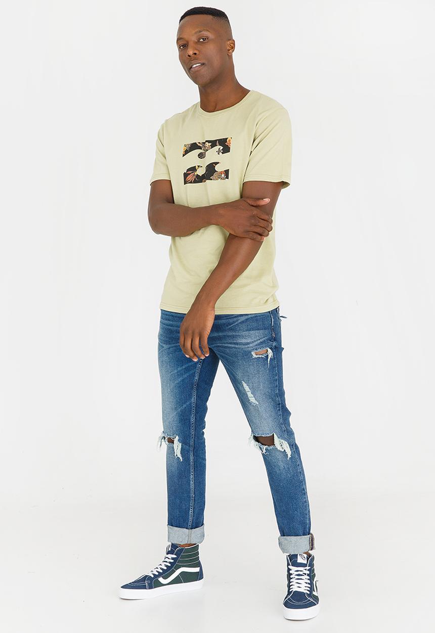 Billabong  - Team Wave Printed Tee Khaki Green