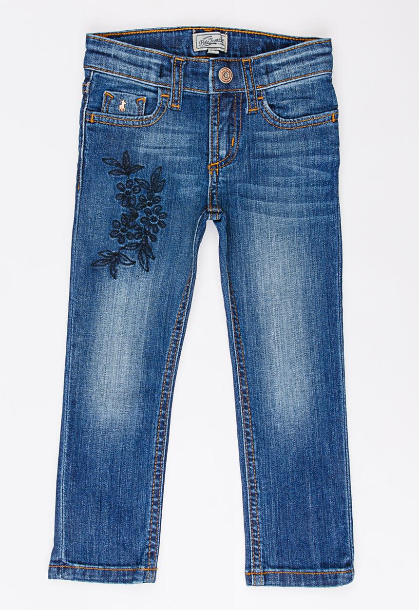 POLO - Chloe Embroidered Skinny Jean Mid Blue