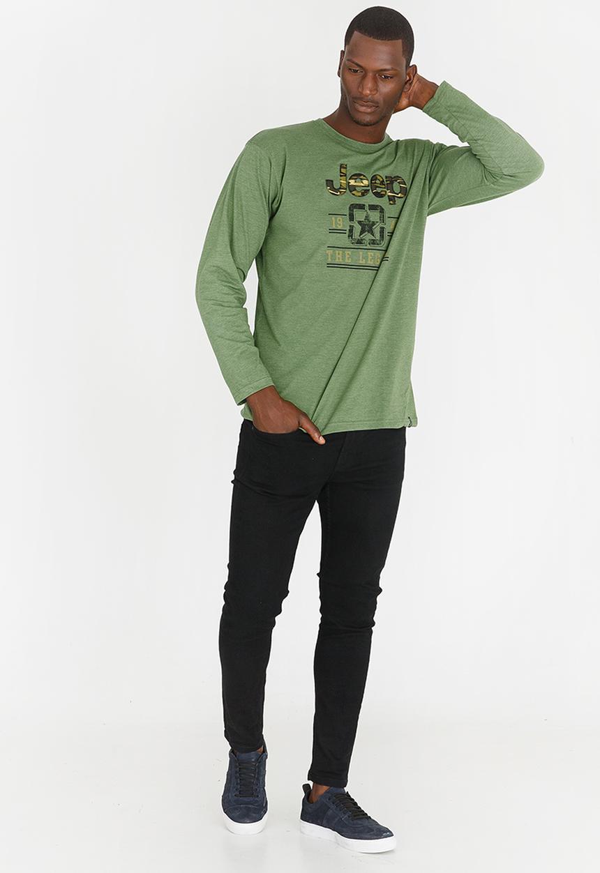 JEEP - Jeep Applique Printed Tee Khaki Green