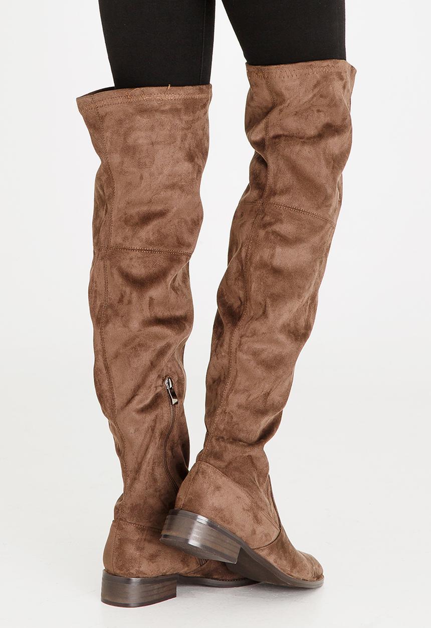 SISSY BOY - Thigh High Boots Taupe