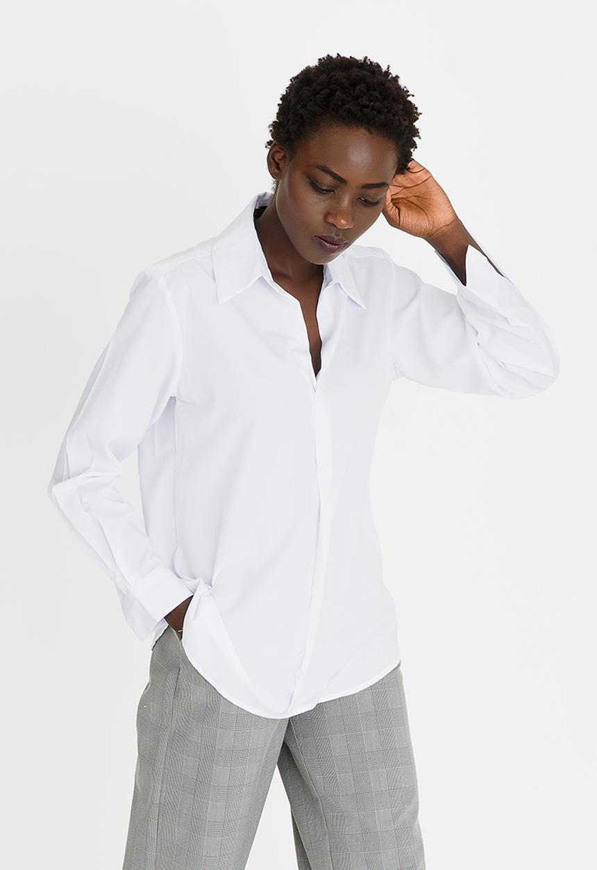 G Couture - Collar Detail Shirt White