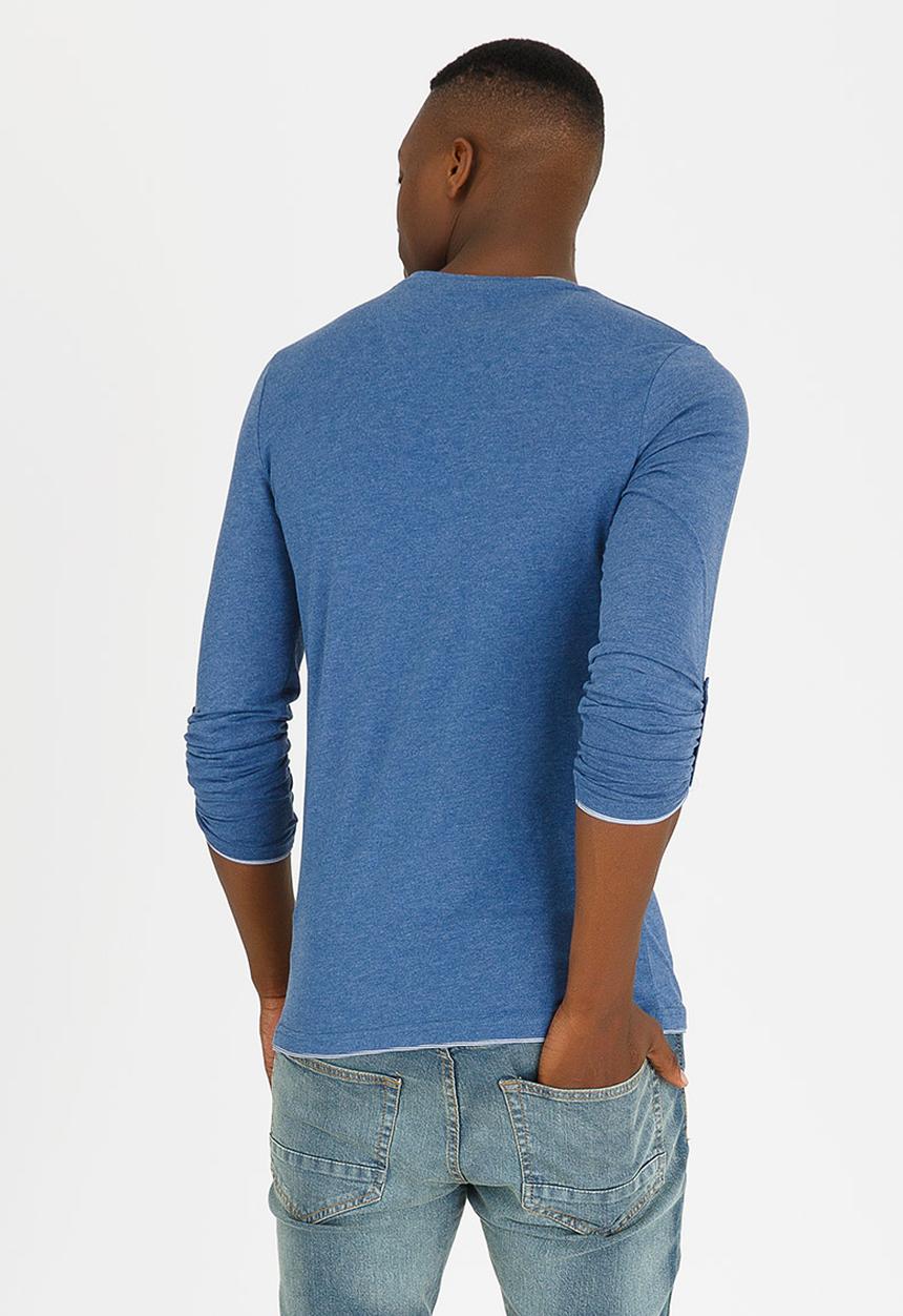 Brave Soul - Heirich V-neck Top Blue