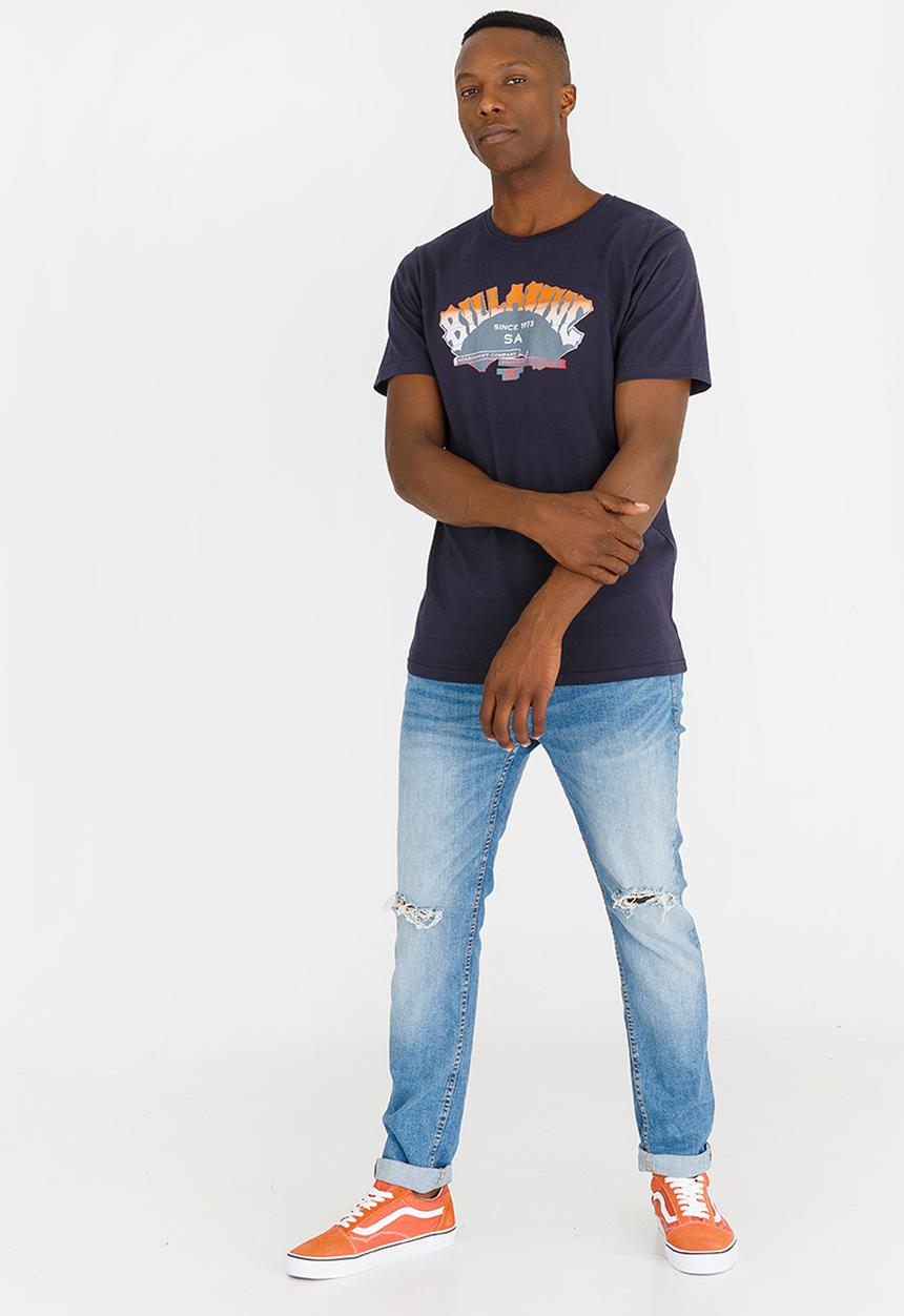 Billabong  - Dicer Printed Tee Mid Blue