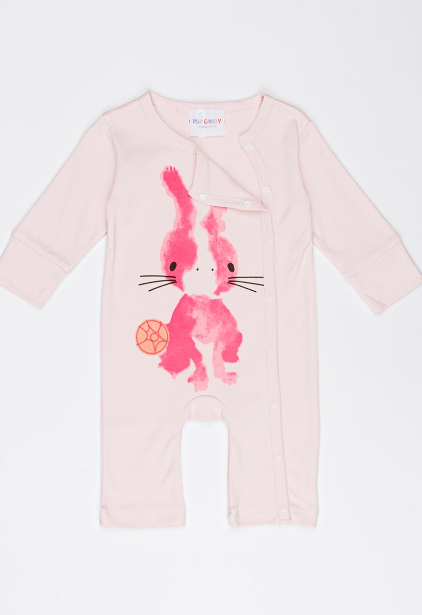 Pop Candy - Printed Bodysuit Pale Pink