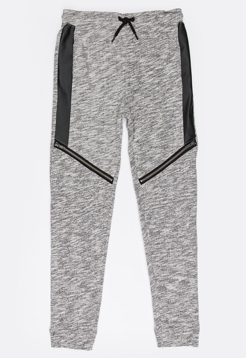 MINOTI - Space Dyed Jogger with PU Panels Grey