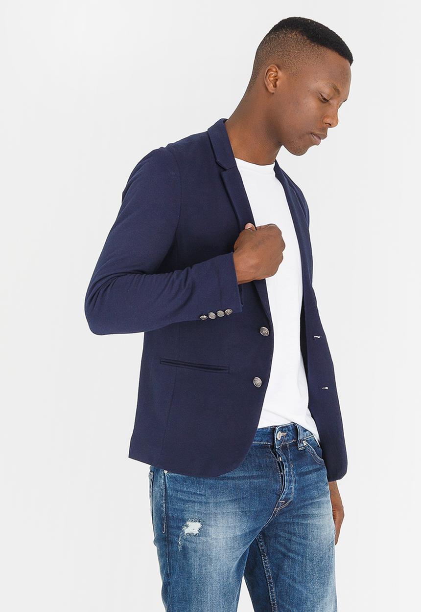 STYLE REPUBLIC - Borris Cotton Blazer Navy