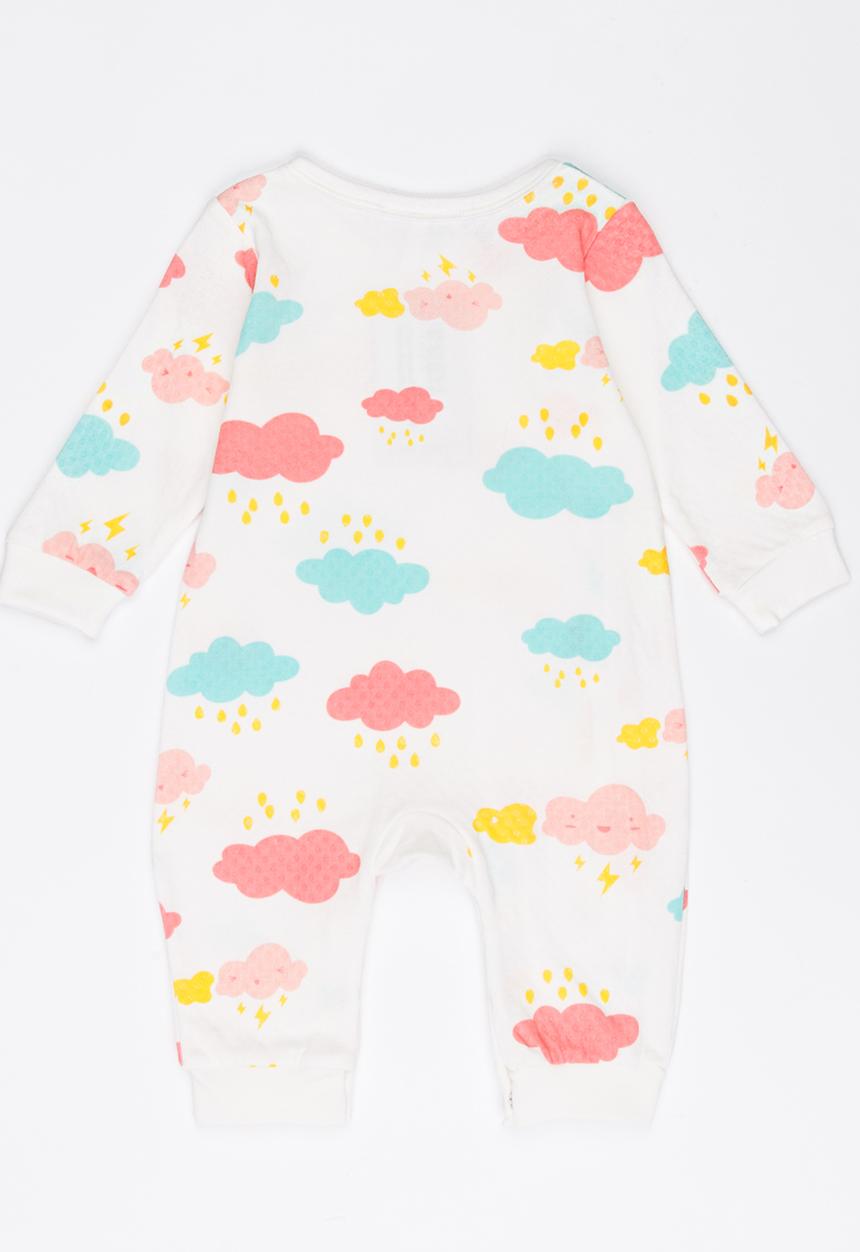 Pop Candy - Printed Sleepsuit White