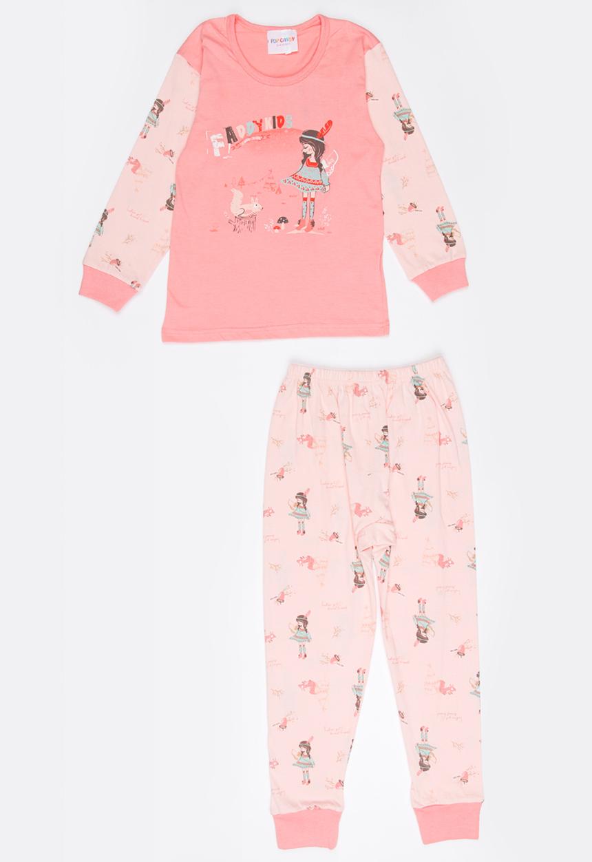 Pop Candy - Printed Pj Set Pale Pink