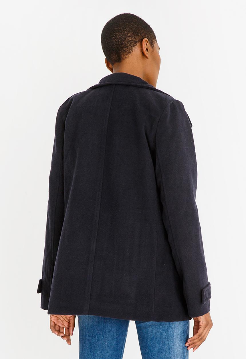 edit - Turtle Neckline Coat Navy