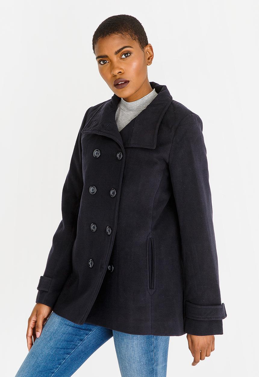 edit - Turtle Neckline Coat Navy