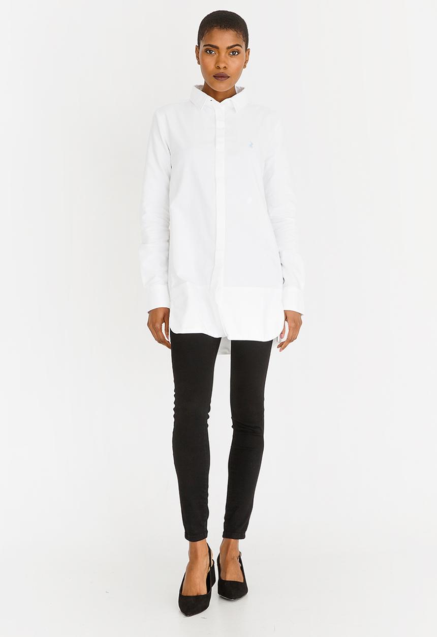 POLO - Longer Length Shirt White
