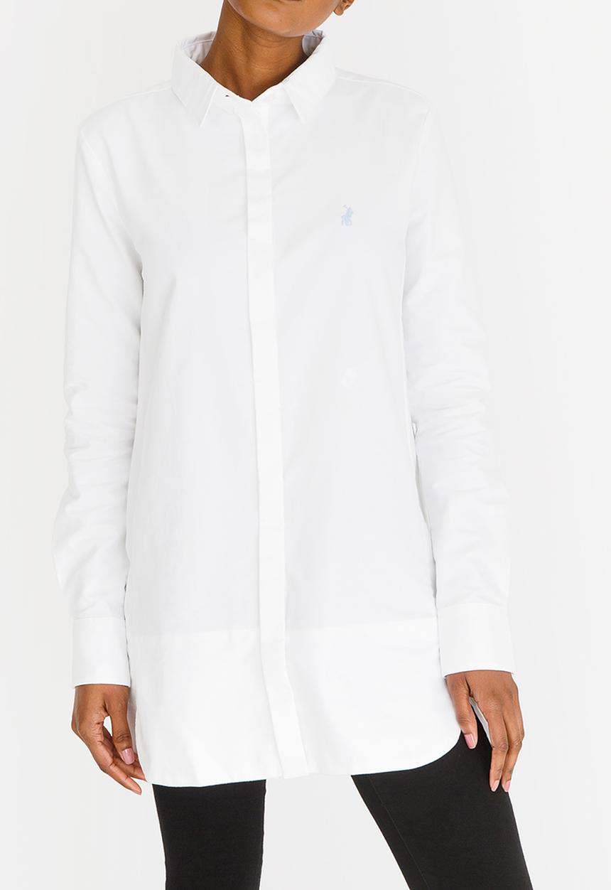 POLO - Longer Length Shirt White