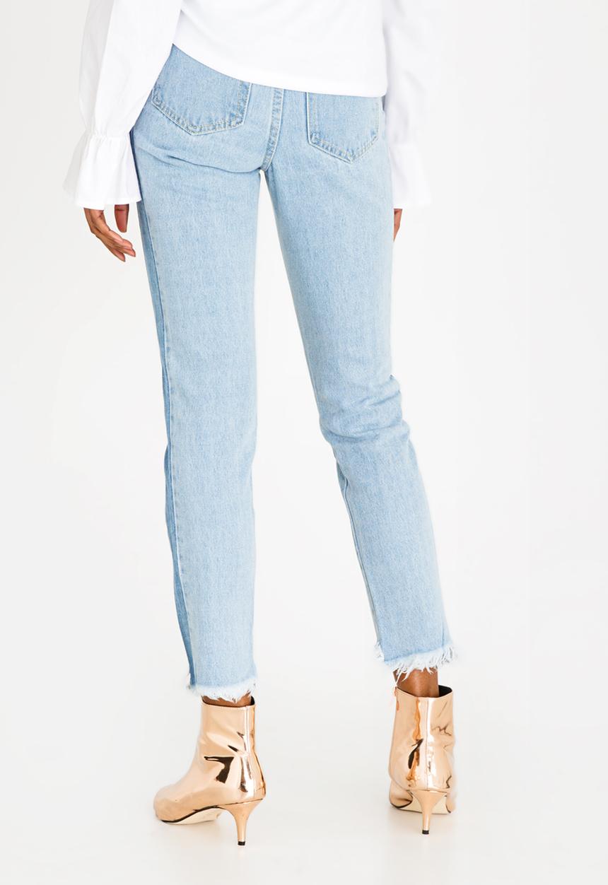 STYLE REPUBLIC - Shadow Stripe Straight Leg Jeans Blue