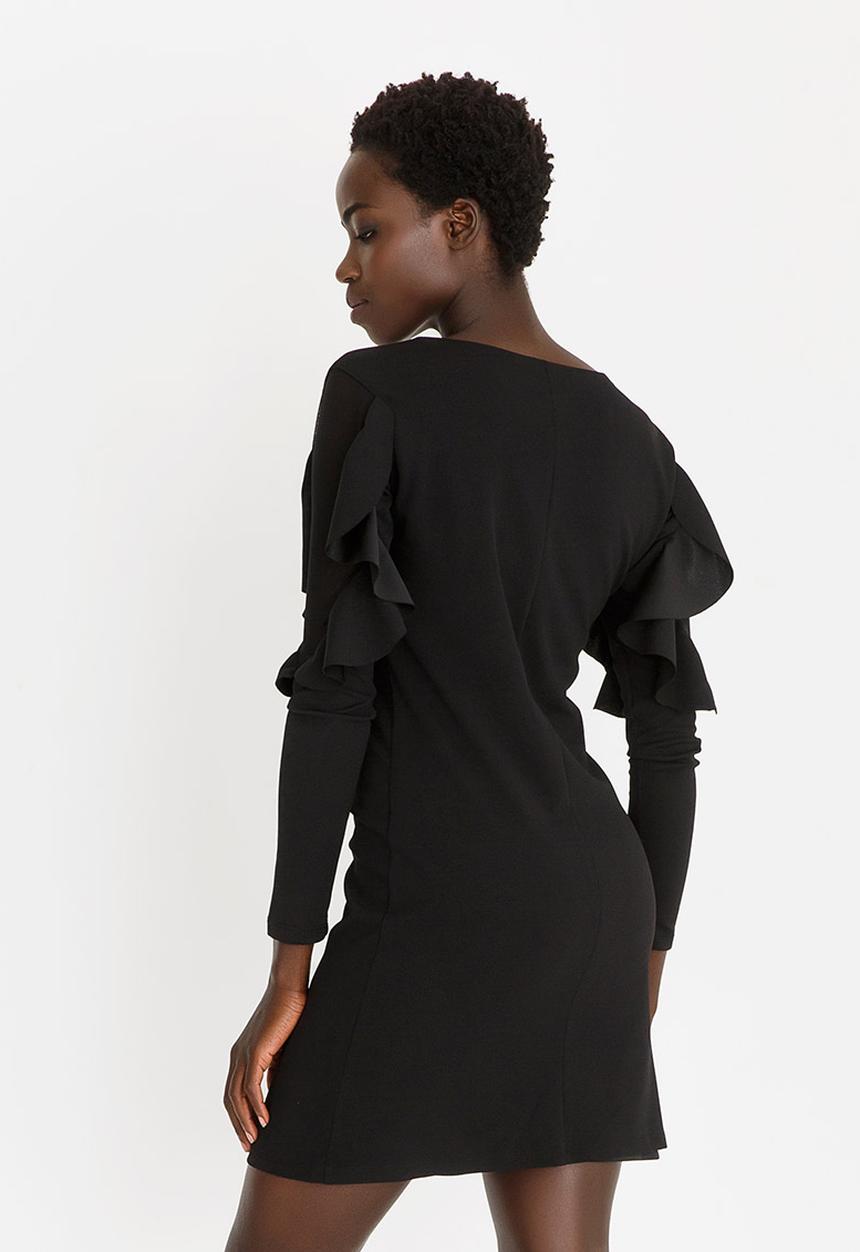c(inch) - Sleeve Detail Dress Black