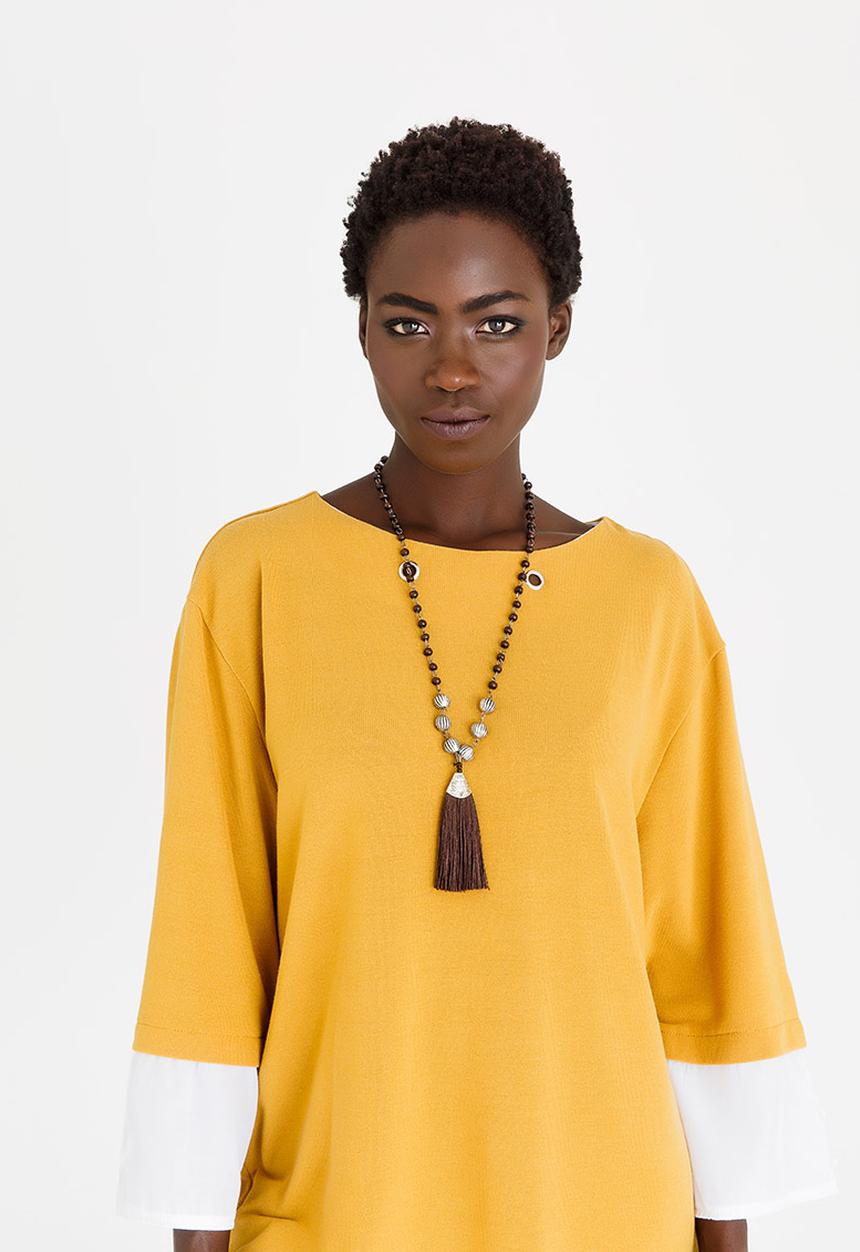 G Couture - Chain Detail Top Yellow