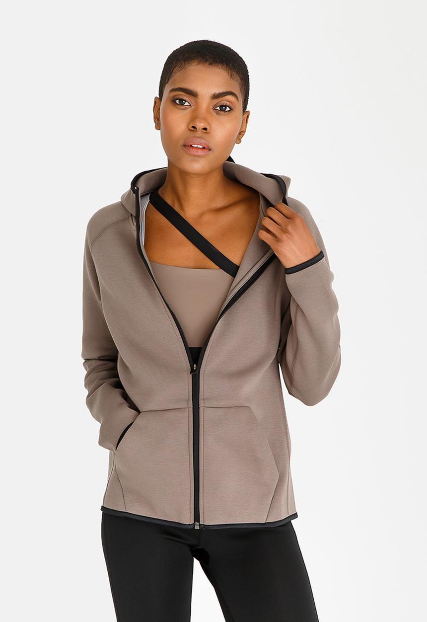Reebok - Cotton Full Zip Hoodie Taupe