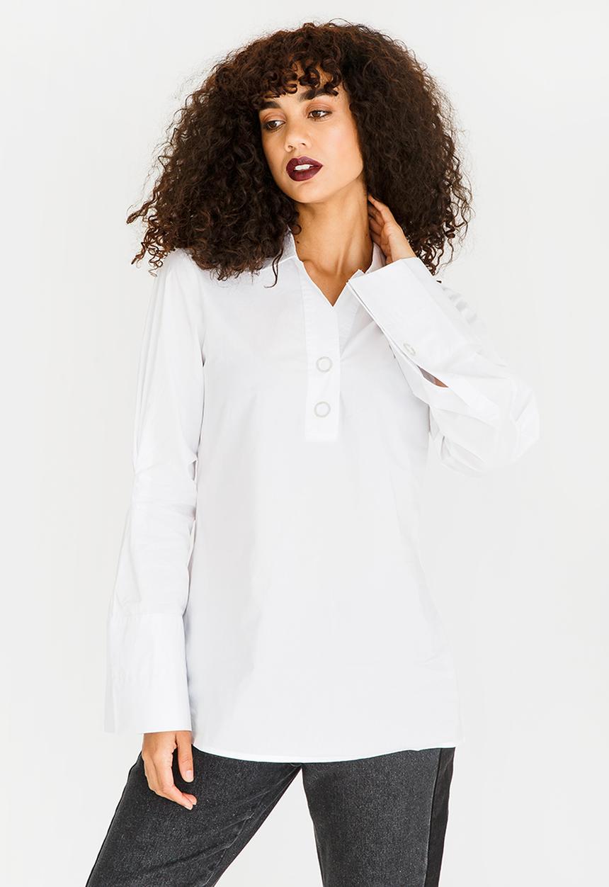 G Couture - Shirt with Press Stud Detail White