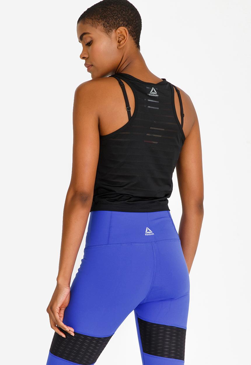 Reebok - Delta Mesh Crop Top Black