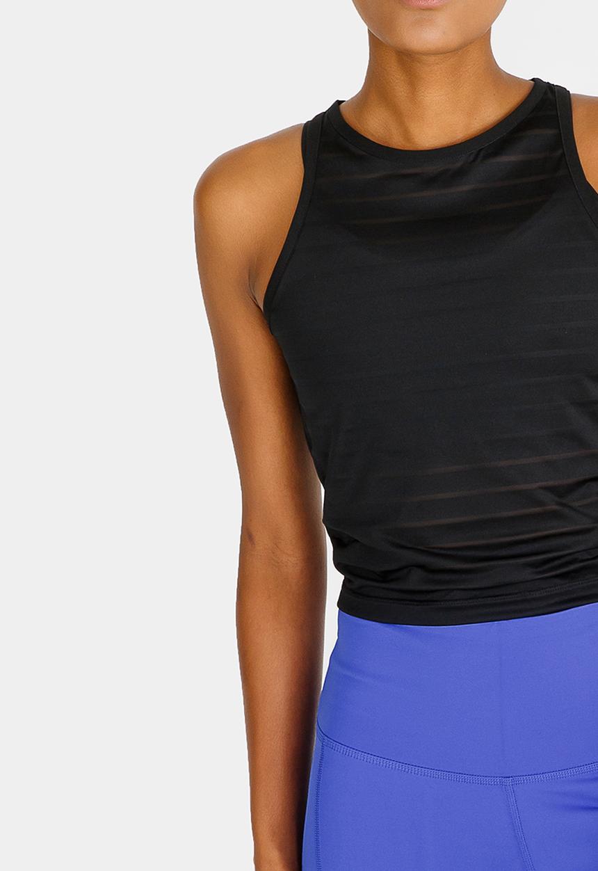 Reebok - Delta Mesh Crop Top Black