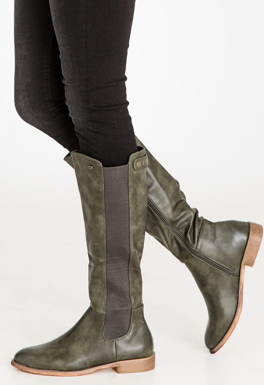 Miss Black - Route Boots Dark Green