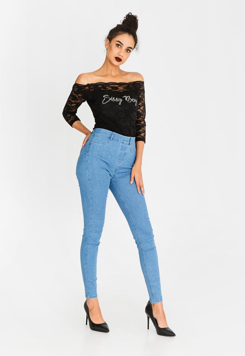 SISSY BOY - Franke High Rise Shaper Jegging Mid Blue