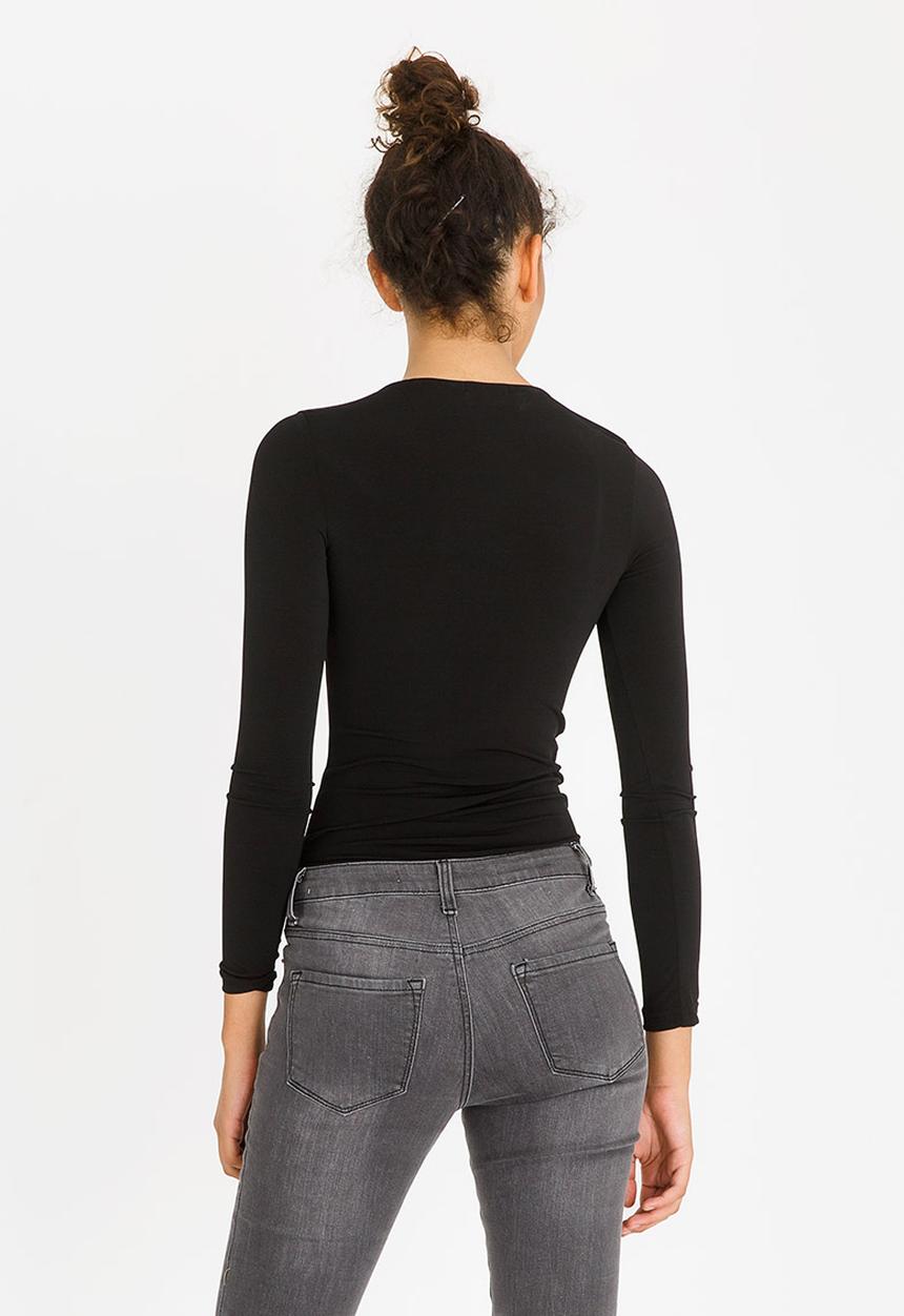 c(inch) - Lace-up Bodysuit Black