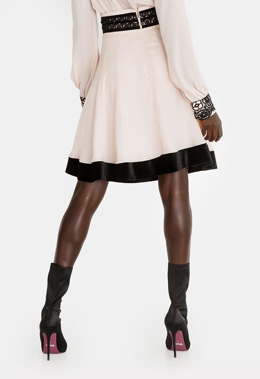 Sober - Amede Border Skirt Off White